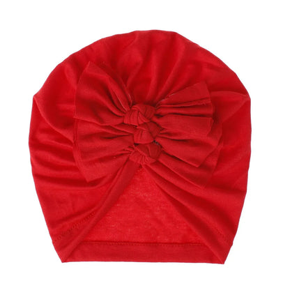 Turban en coton avec petits nœuds pour petites filles