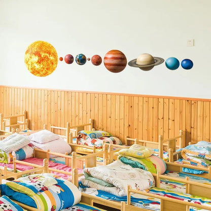 Autocollant mural en forme de système solaire