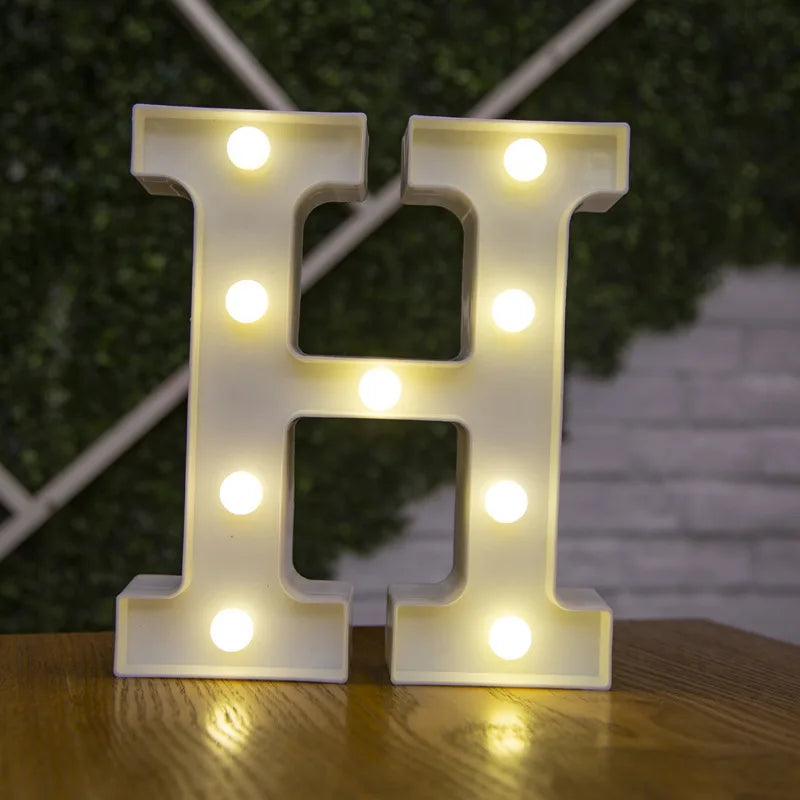 Alphabet lettre LED lumières lumineux 22cm
