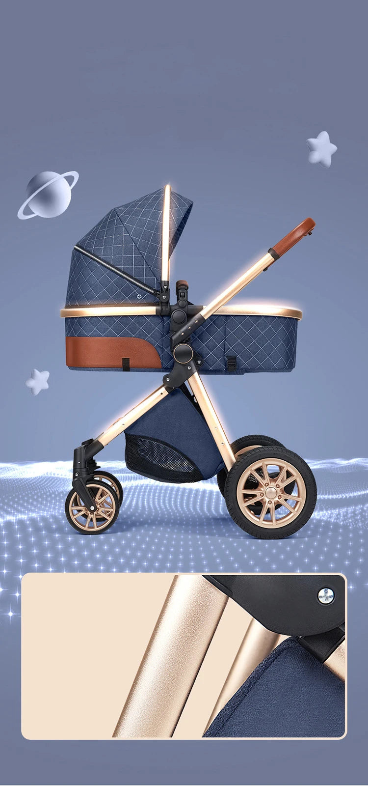Poussette 2 en 1 pour bébé