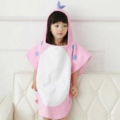 Serviette de bain à capuche en forme de dinosaure