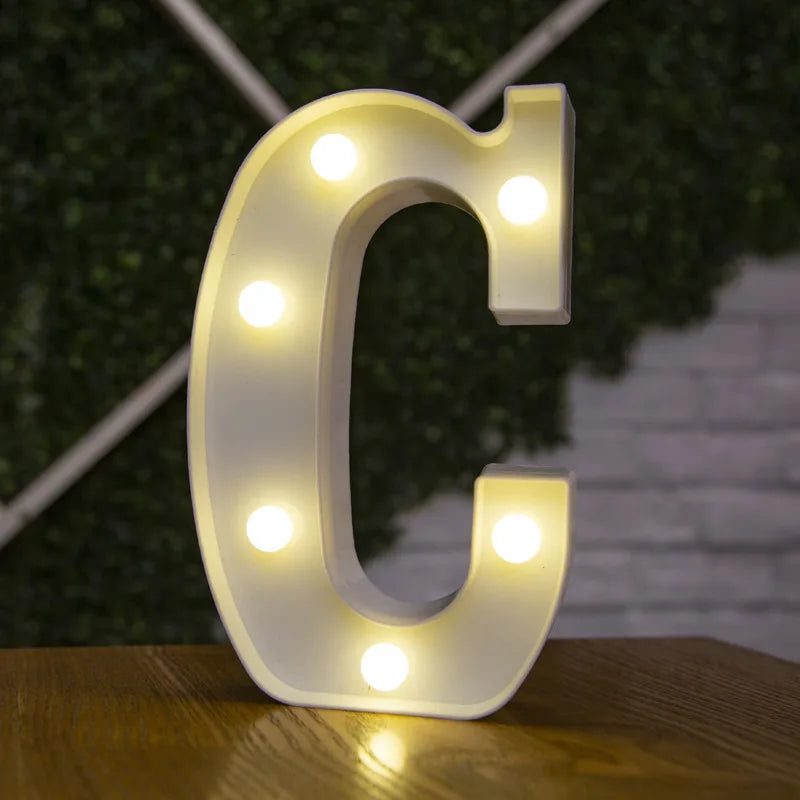 Alphabet lettre LED lumières lumineux 22cm
