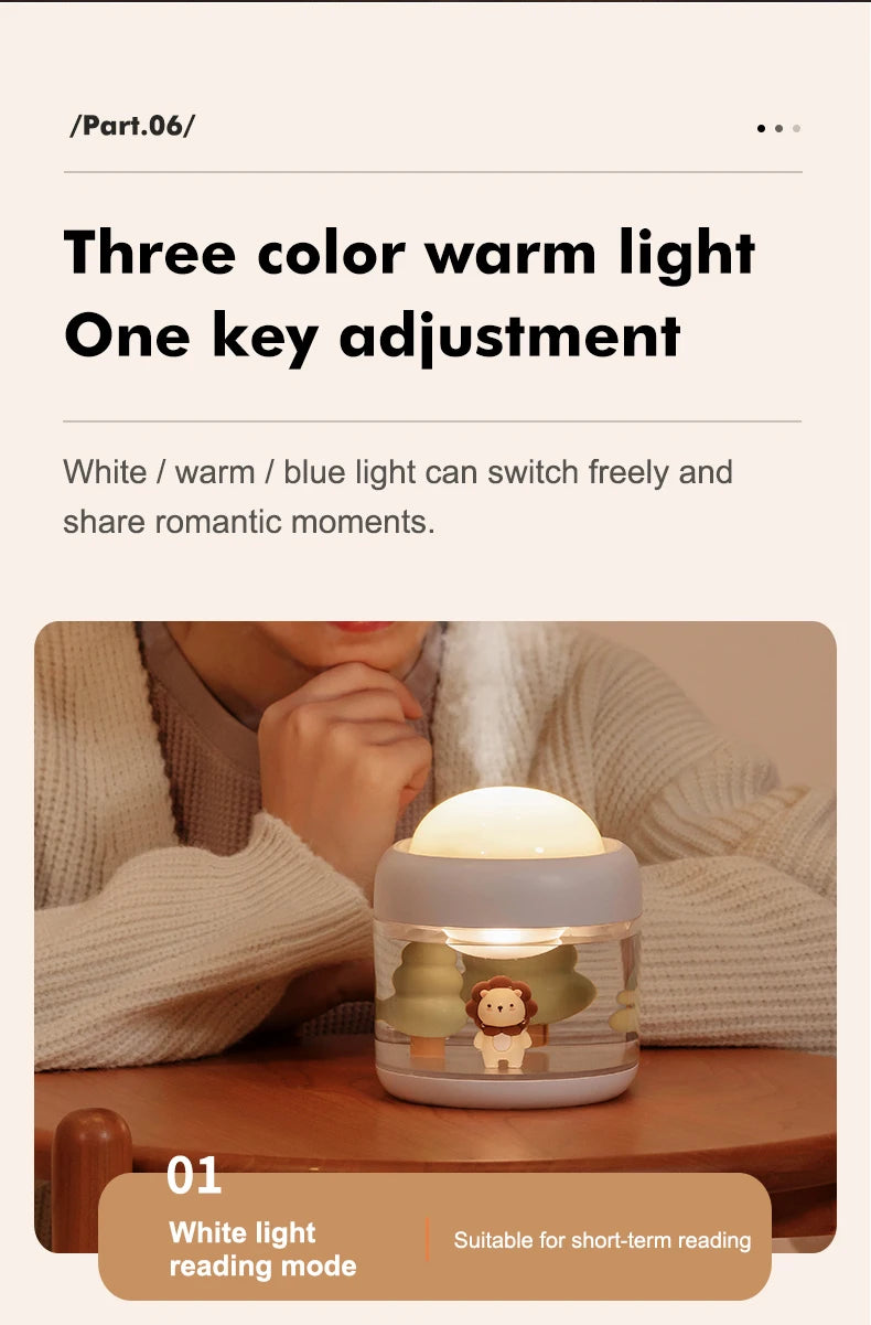 Humidificateur d’air avec veilleuse pour chambre de bébé