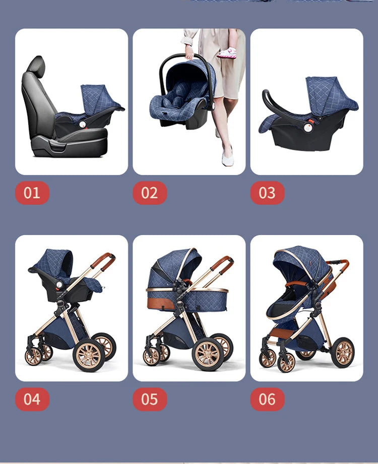 Poussette 2 en 1 pour bébé
