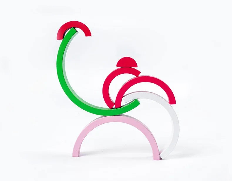 Jeu Montessori d’empilement en bois pour bébé