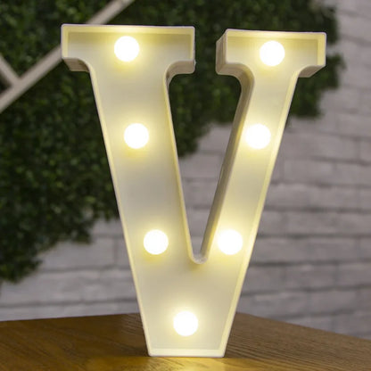 Alphabet lettre LED lumières lumineux 22cm
