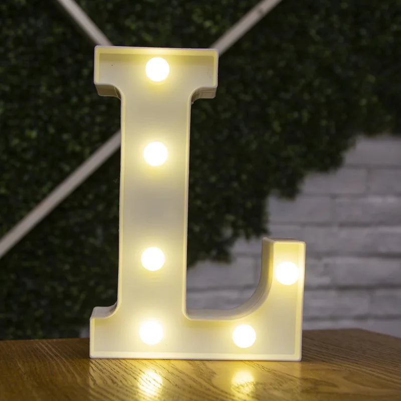 Alphabet lettre LED lumières lumineux 22cm