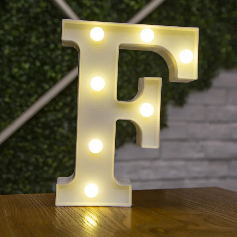 Alphabet lettre LED lumières lumineux 22cm