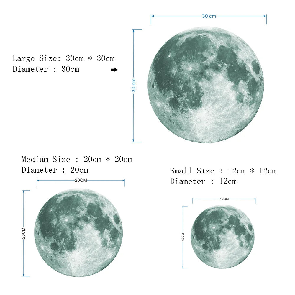 Sticker mural en forme de lune