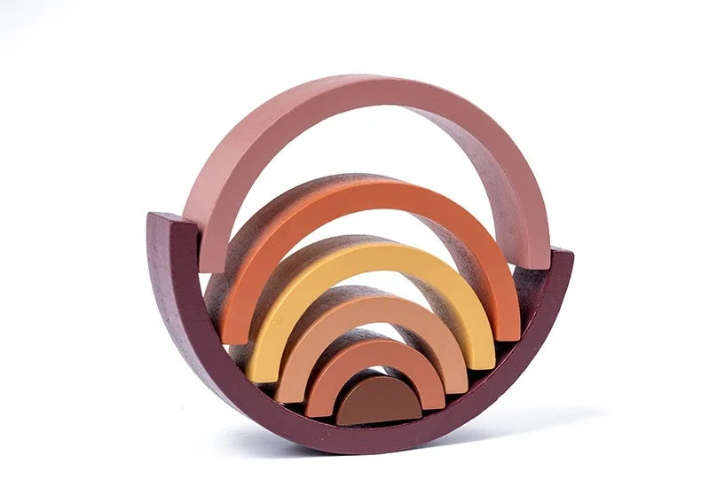 Jeu Montessori d’empilement en bois pour bébé