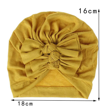 Turban en coton avec petits nœuds pour petites filles