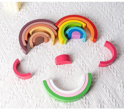 Jeu Montessori d’empilement en bois pour bébé