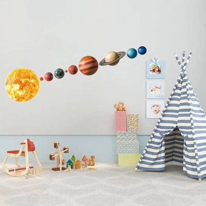 Autocollant mural en forme de système solaire