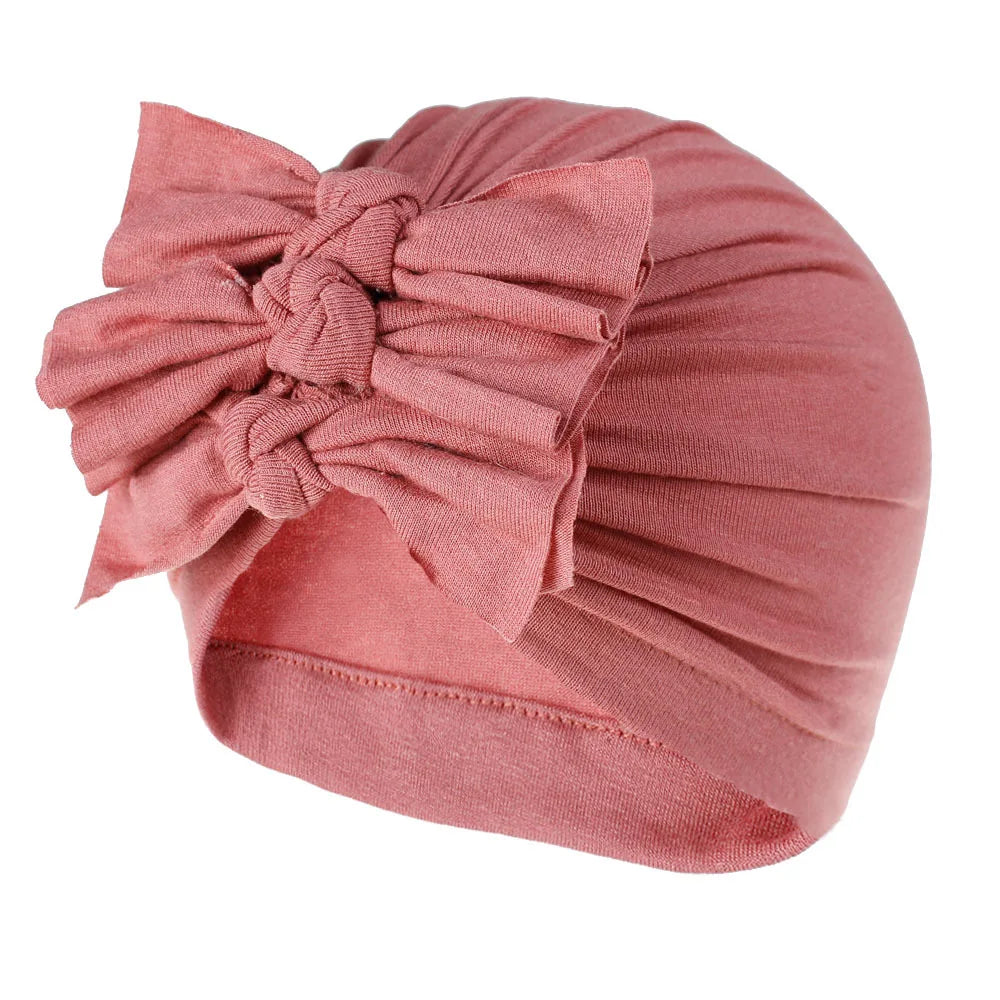 Turban en coton avec petits nœuds pour petites filles