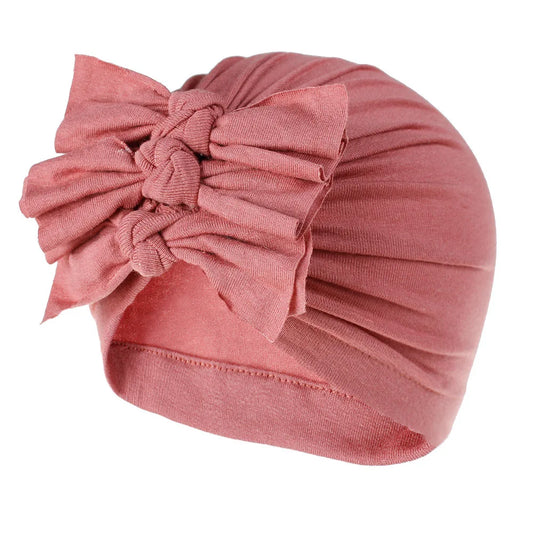 Turban en coton avec petits nœuds pour petites filles