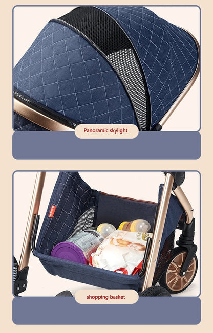 Poussette 2 en 1 pour bébé