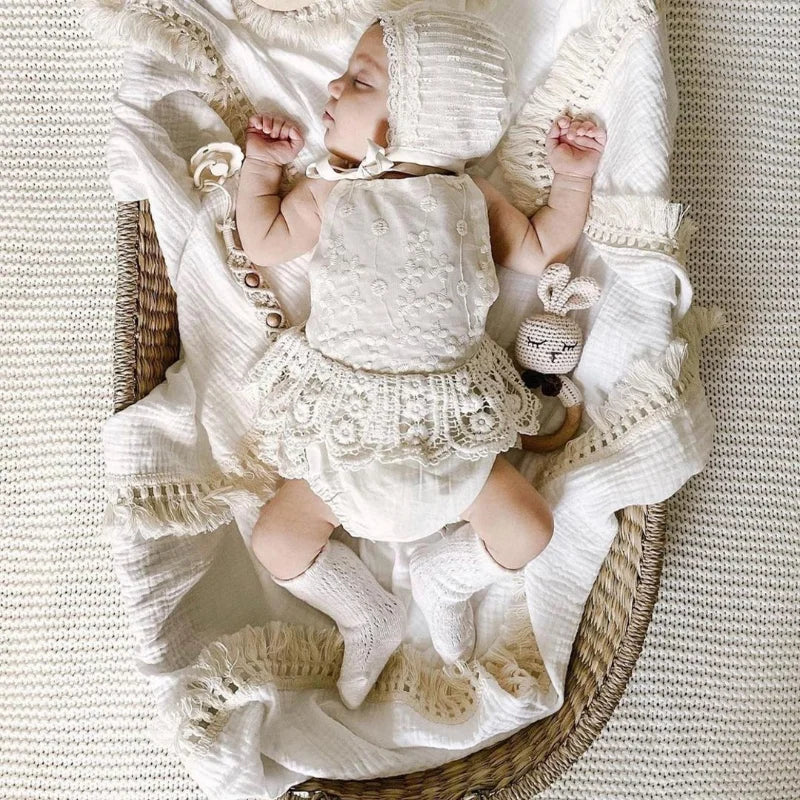 Couverture d’emmaillotage en mousseline de coton pour bébé