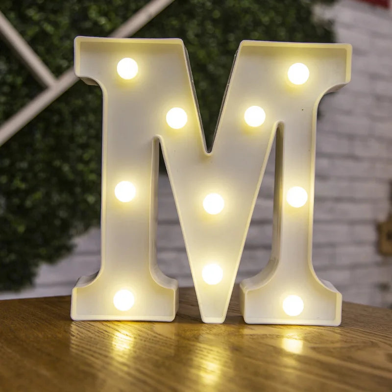 Alphabet lettre LED lumières lumineux 22cm