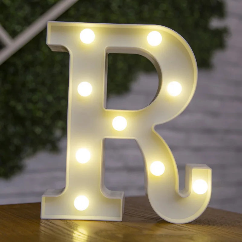 Alphabet lettre LED lumières lumineux 22cm