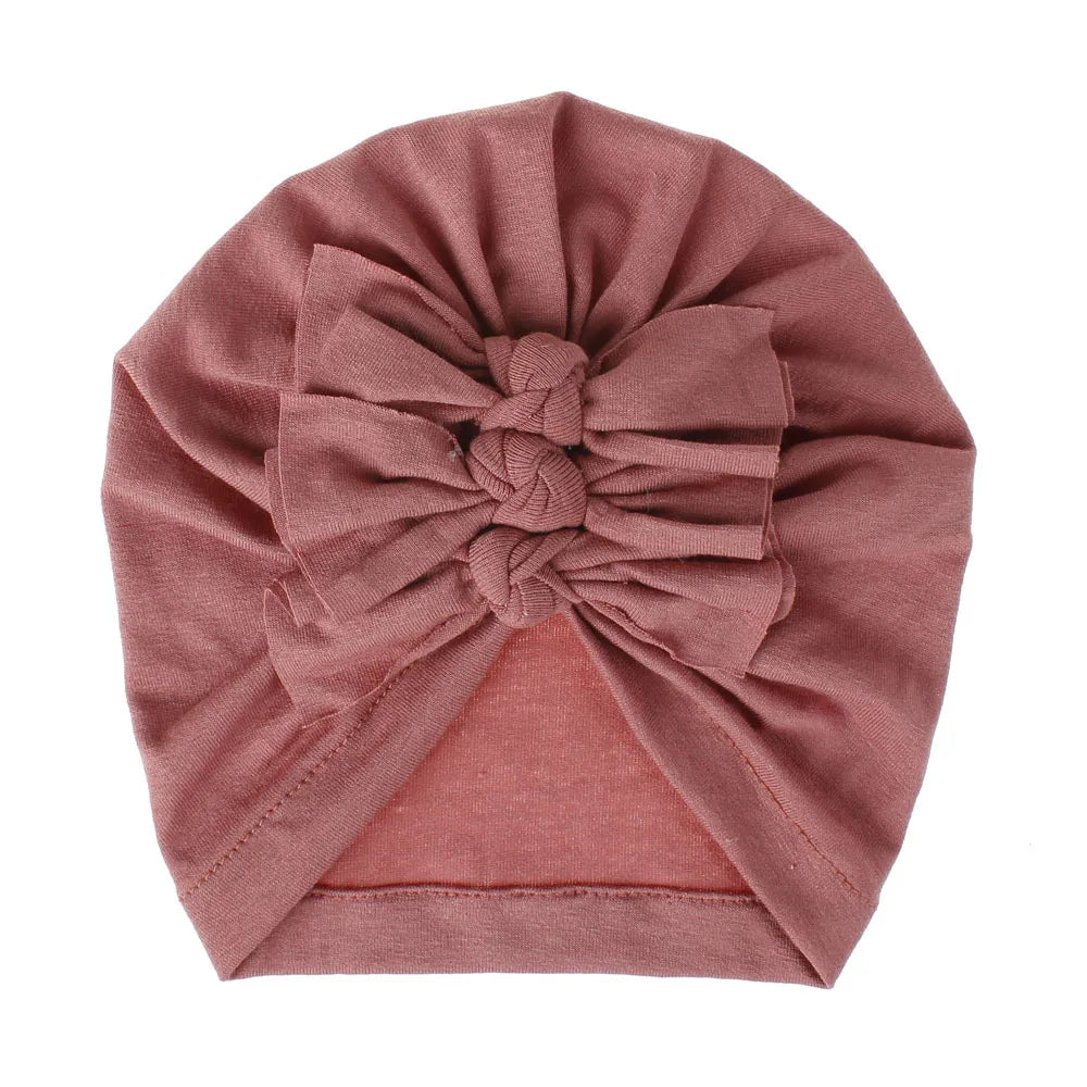 Turban en coton avec petits nœuds pour petites filles