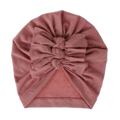 Turban en coton avec petits nœuds pour petites filles