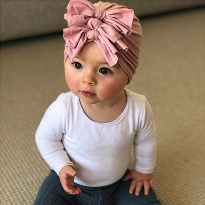 Turban en coton avec petits nœuds pour petites filles