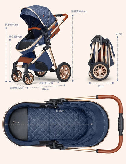 Poussette 2 en 1 pour bébé