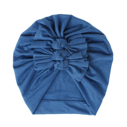 Turban en coton avec petits nœuds pour petites filles
