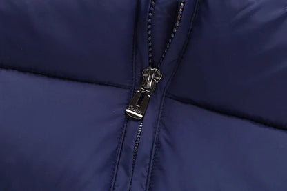 Doudoune bébé bleue foncée rembourrée avec velours intérieur