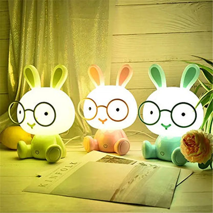 Veilleuse LED en forme de lapin de dessin animé