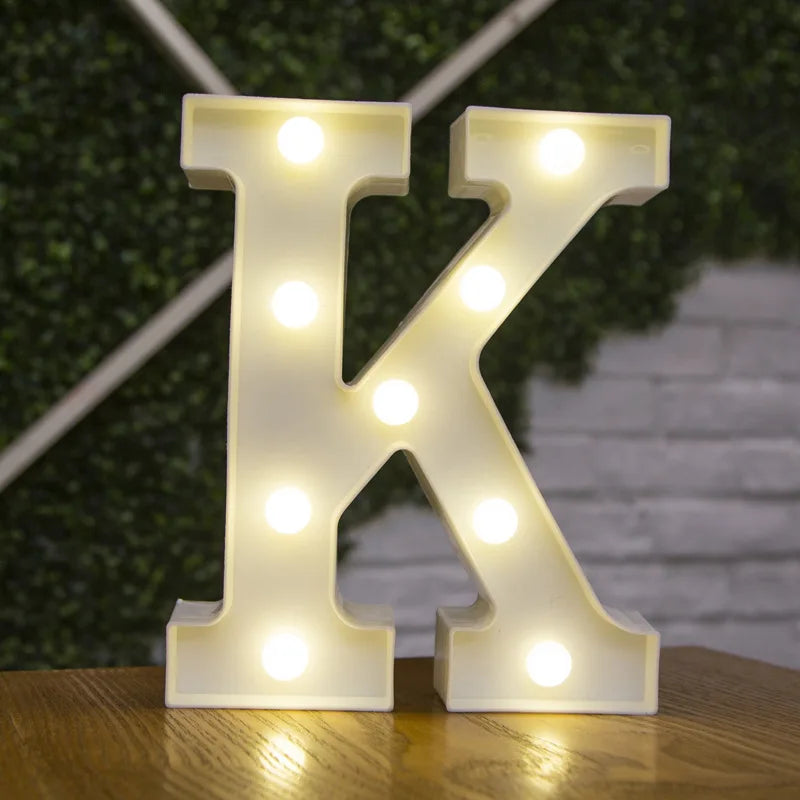 Alphabet lettre LED lumières lumineux 22cm