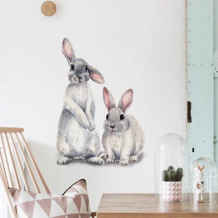 Autocollants muraux en forme de lapin