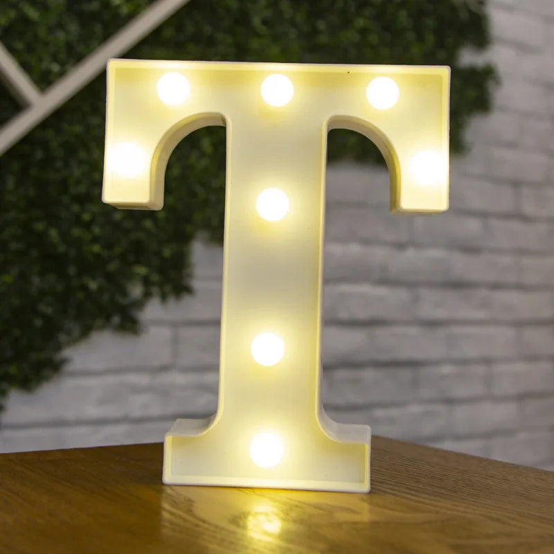 Alphabet lettre LED lumières lumineux 22cm