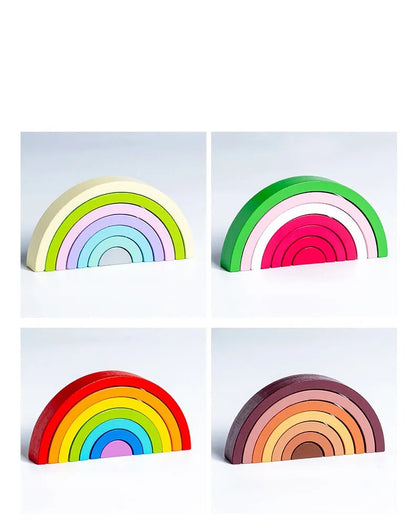 Jeu Montessori d’empilement en bois pour bébé