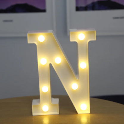 Alphabet lettre LED lumières lumineux 22cm