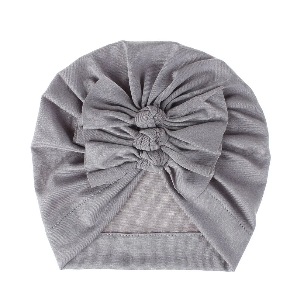 Turban en coton avec petits nœuds pour petites filles