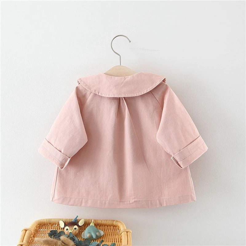 Manteau d’hiver avec nœud à carreau pour bébé