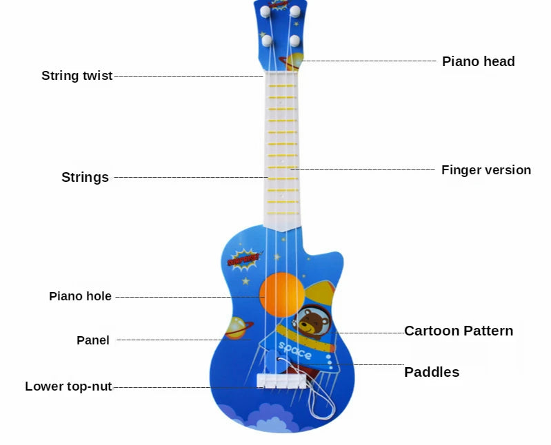 Mini guitare à quatre cordes