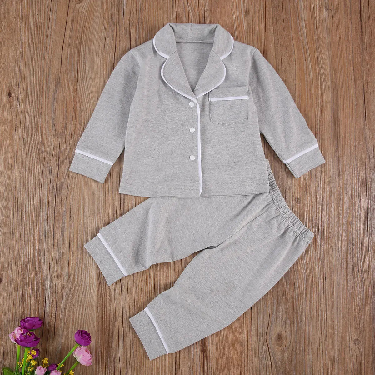 Pyjama unisexe en coton pour bébé