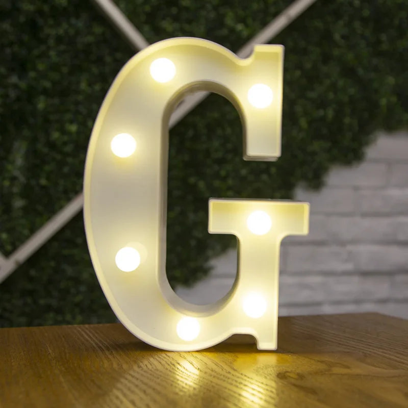 Alphabet lettre LED lumières lumineux 22cm