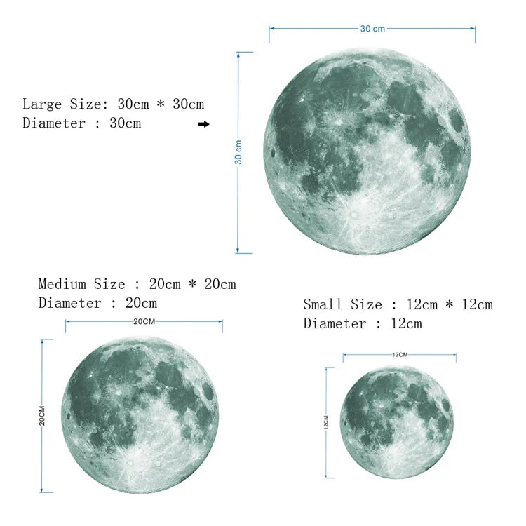 Sticker mural en forme de lune