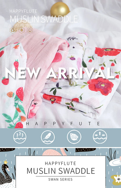 Couverture en mousseline de bambou et coton pour bébé