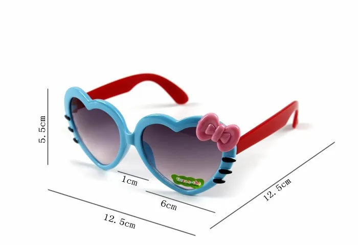 Lunettes de soleil en forme de cœur pour enfants