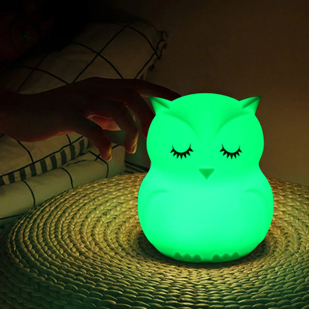 Veilleuse en forme de hibou pour enfant