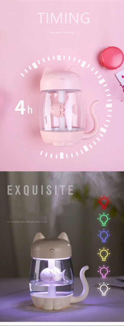 Humidificateur d’air en forme de chat