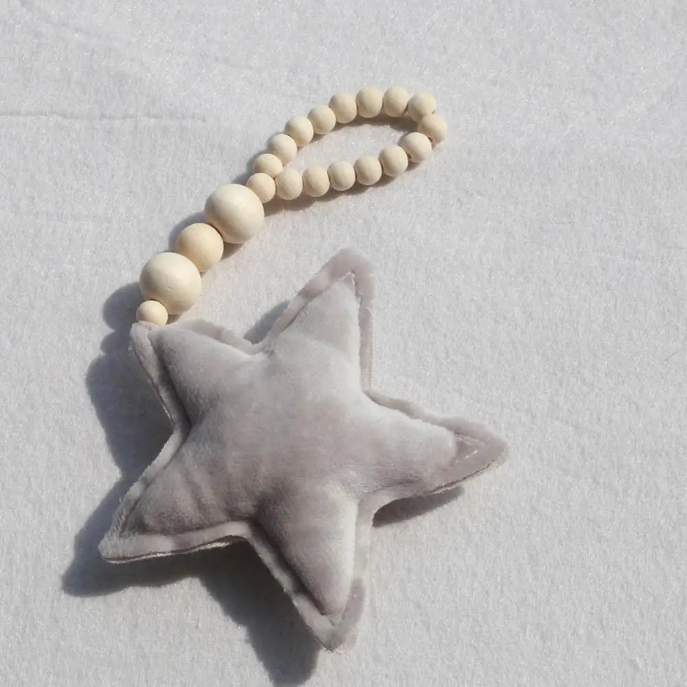 Perles en bois en forme d’étoile décoratif / Perles décoratives en bois en forme de lune / Perles décoratives en bois en forme de cœur