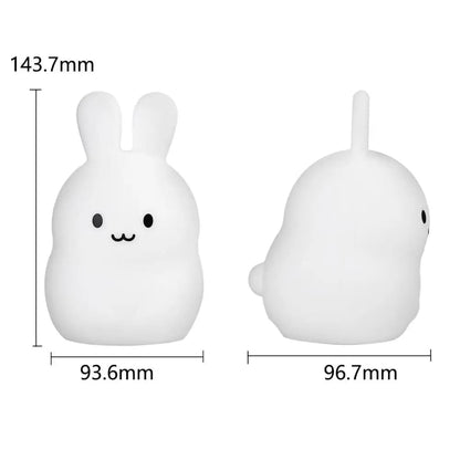 Veilleuse tactile en forme de lapin