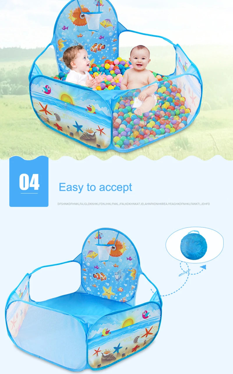 Parc pour bébé coloré avec panier de basket