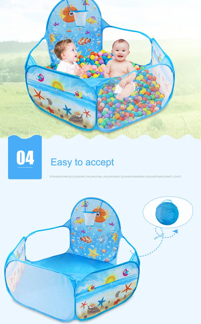 Parc pour bébé coloré avec panier de basket