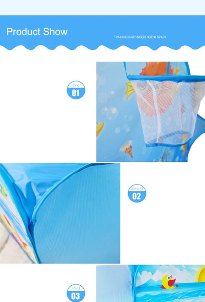 Parc pour bébé coloré avec panier de basket
